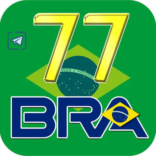 Imagem promovendo o canal oficial da 77bra no Telegram